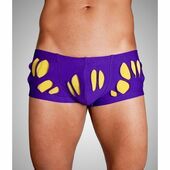 Мужские трусы хипсы фиолетовые с желтыми вставками Wild Milk Wonderland Hip Boxer Purple
