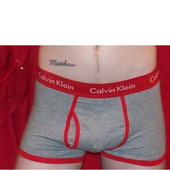 Мужские трусы боксеры Calvin Klein 365 Grey Red