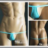 Мужское нижнее белье стринги голубые TM Collection TM0008