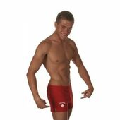 Мужские шорты  спортивные красные Andrew Christian Lifeguard Shorts