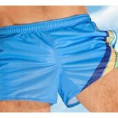  Мужские шорты спортивные голубые Aussiebum Score Shorts Blue