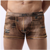 Мужские трусы боксеры коричневые Cockcon Boxer Brown