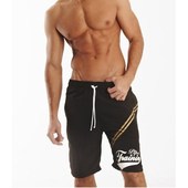 Мужские шорты черные  пляжные Asitoo Black Training Pipe Beach Shorts