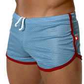  Мужские спортивные шорты Andrew Christian Retro Sports Mesh Gym Shorts Blue