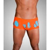 Мужские трусы хипсы оранжевые с синими вставками Wild Milk Wonderland Hip Boxer Orange 