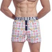 Мужские шорты белые с рисунком Seobean Mens Sport Lounge Shorts
