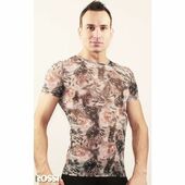 Мужская футболка прозрачная леопардовая Romeo Rossi Leopard