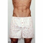 Мужские шорты домашние нежно-розовые с узором Romantic Days Romeo Rossi White Shorts
