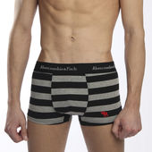 Мужские трусы боксеры в черно-серую полоску Abercrombie&Fitch