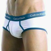  Мужские трусы брифы Calvin Klein 365 White Blue Brief