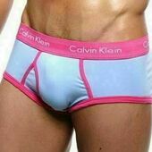  Мужские трусы брифы Calvin Klein 365 Blue Pink Brief