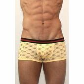 Мужские трусы боксеры желтые с овалами Calvin Klein Yellow Boxer
